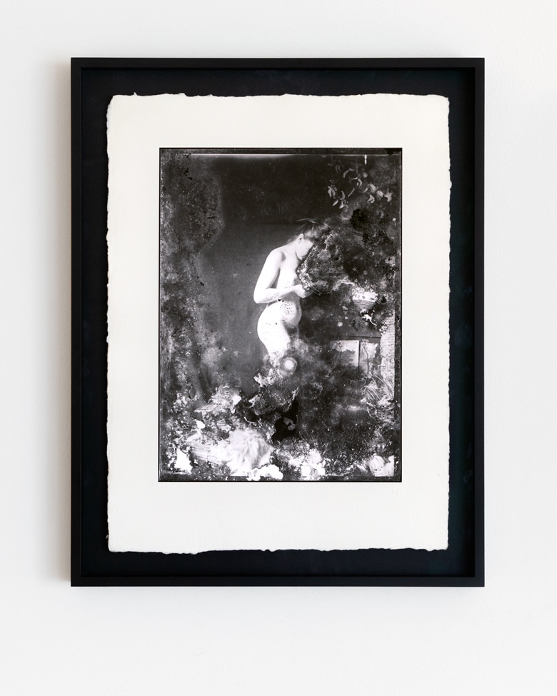 black and white nude photographs with handmade frame