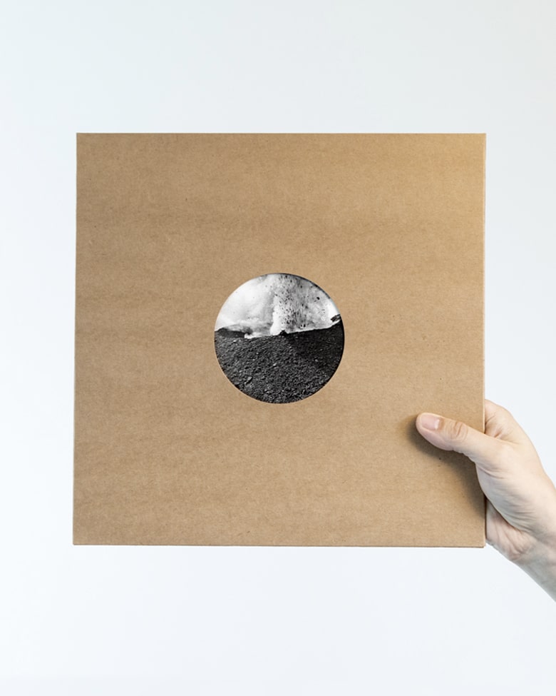 blackprint edition - karo edition Nr.005, antique photography on glass of the Mount Vesuvius, Italy 1880 vinyl carton packaging