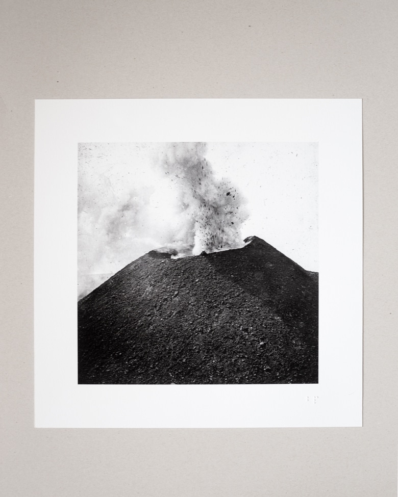 blackprint_edition_karo01-005E blackprint edition - karo edition Nr.005, antique photography on glass of the Mount Vesuvius, Italy 1880 without frame