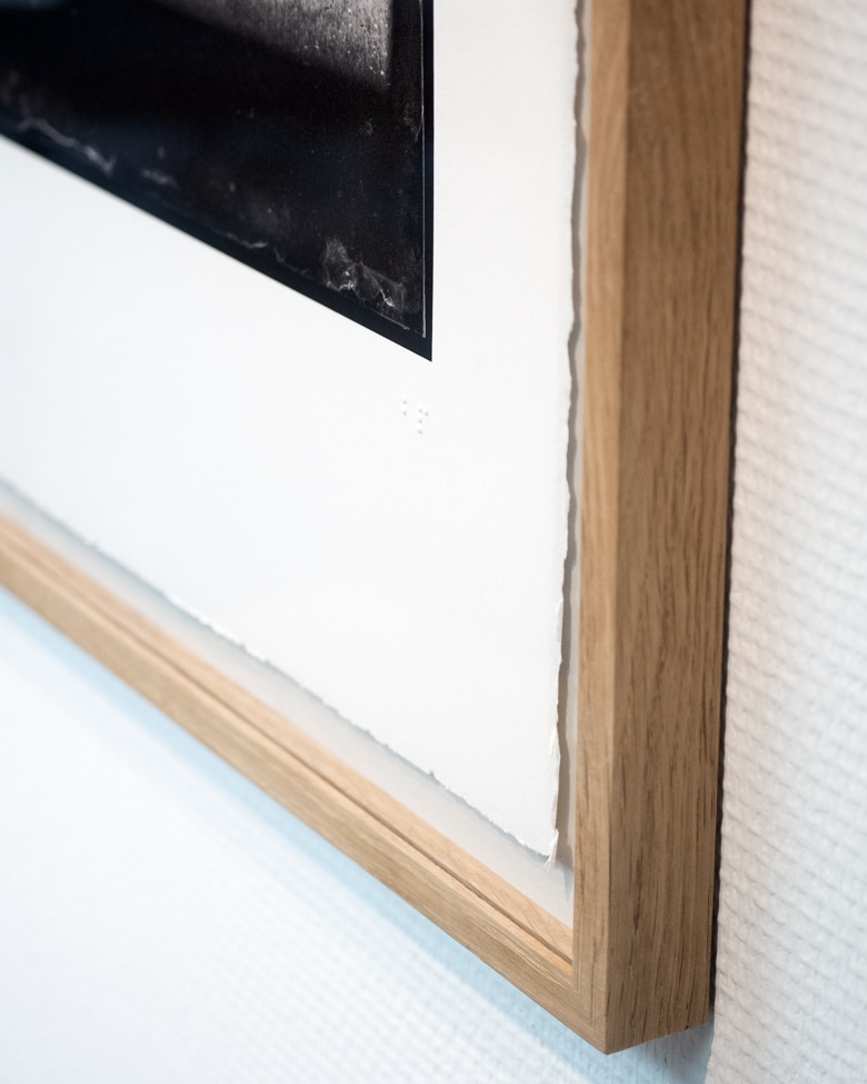 blackprint_edition_balloon_56x76-001B blackprint edition - Limited edition of an original antique negative on glass of a hot air balloon circa 1900 detail wooden angle frame