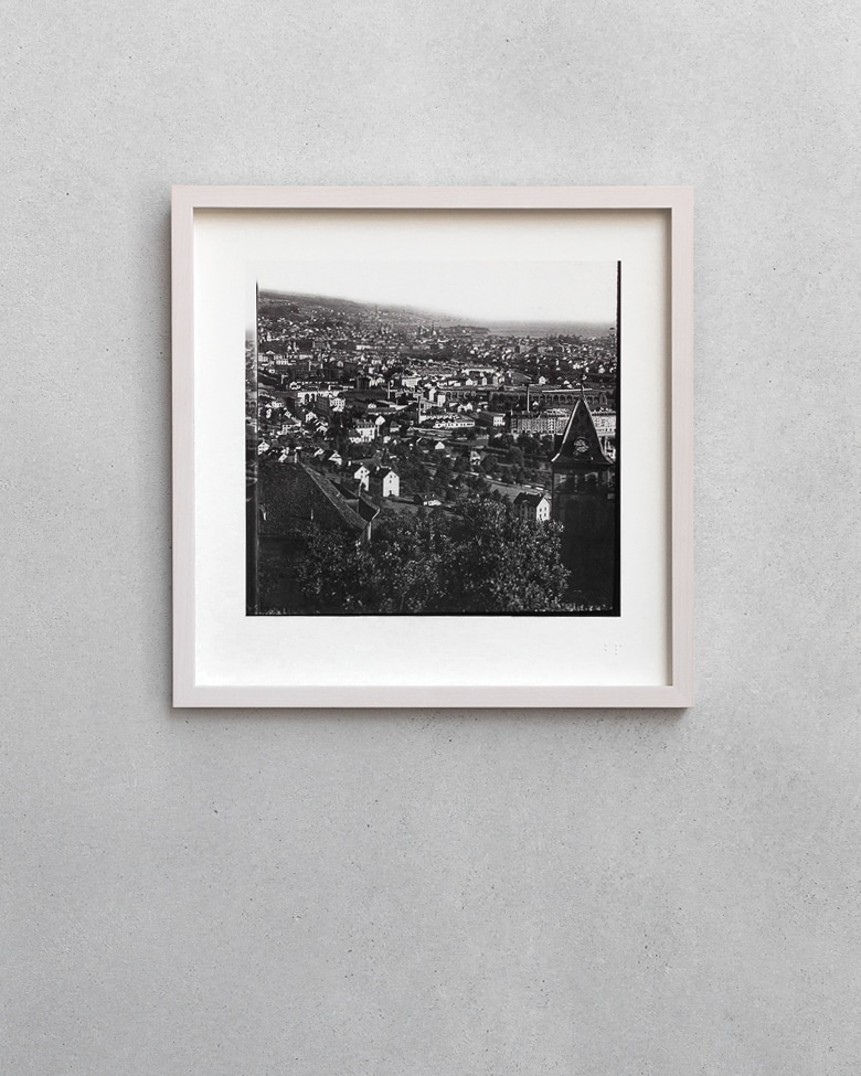 blackprint edition - karo edition Nr.015, antique stereoview photography on glass of Zurich 1870 (Viadukt)