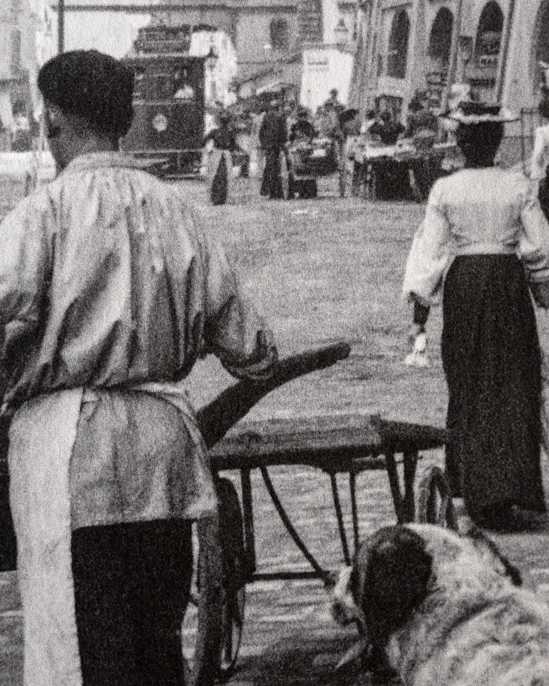 blackprint_edition_karo02-020D blackprint edition - karo edition Nr.020, antique glass photography of Marktgasse street in Bern 1900