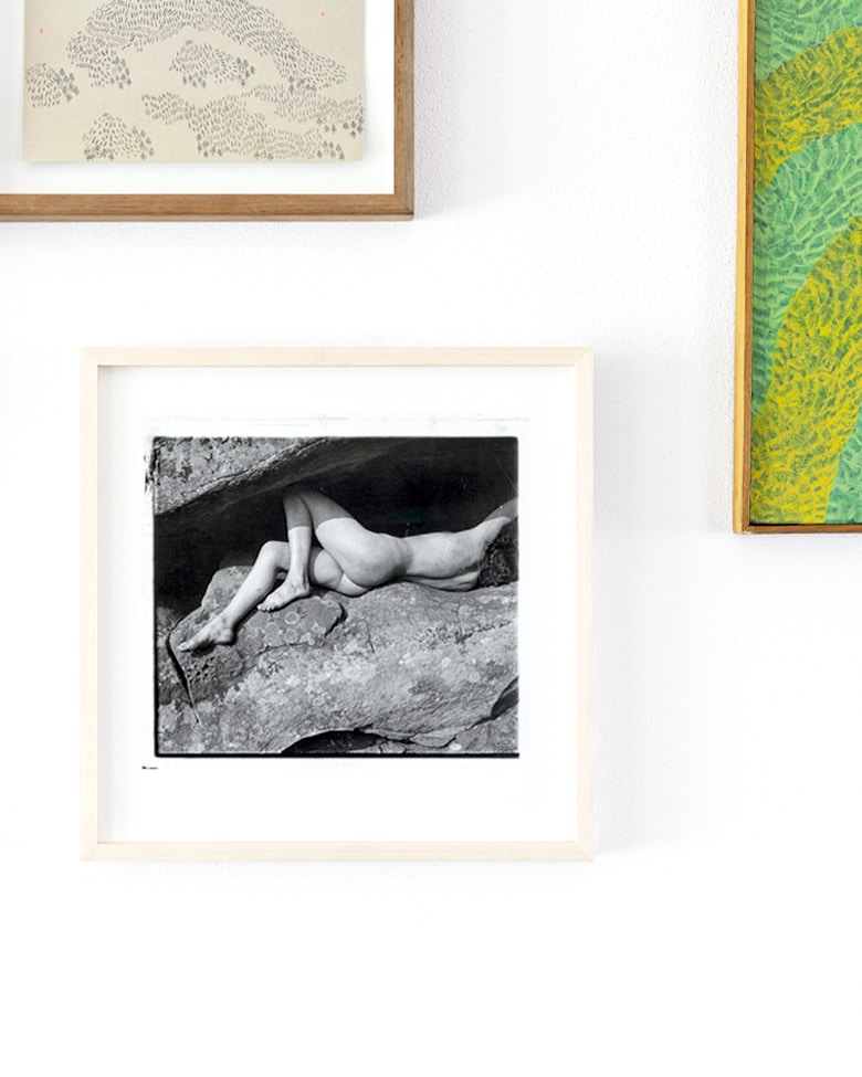 blackprint_edition_karo02_LT-010C blackprint edition - karo edition collector of an original antique nude photography negative on glass.naked woman lying on a rock