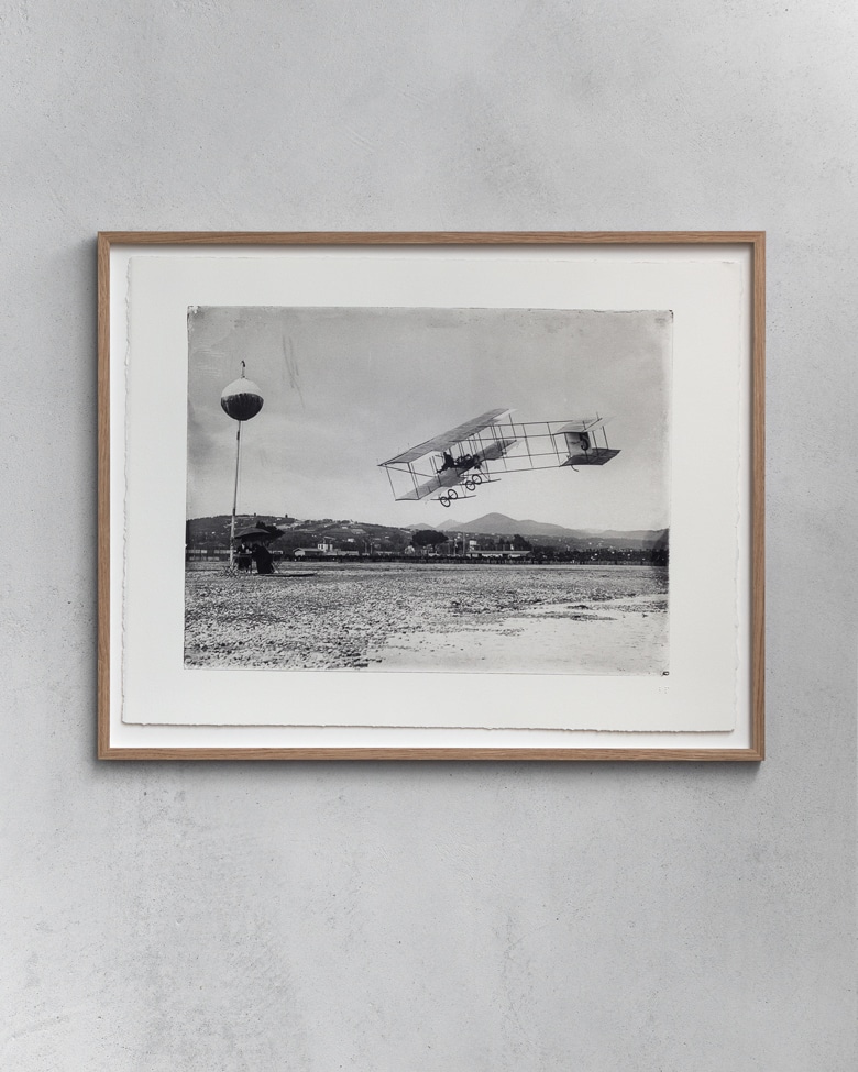 blackprint edition - Farman biplane 1 ca.1909, Limited edition numbered - with frame