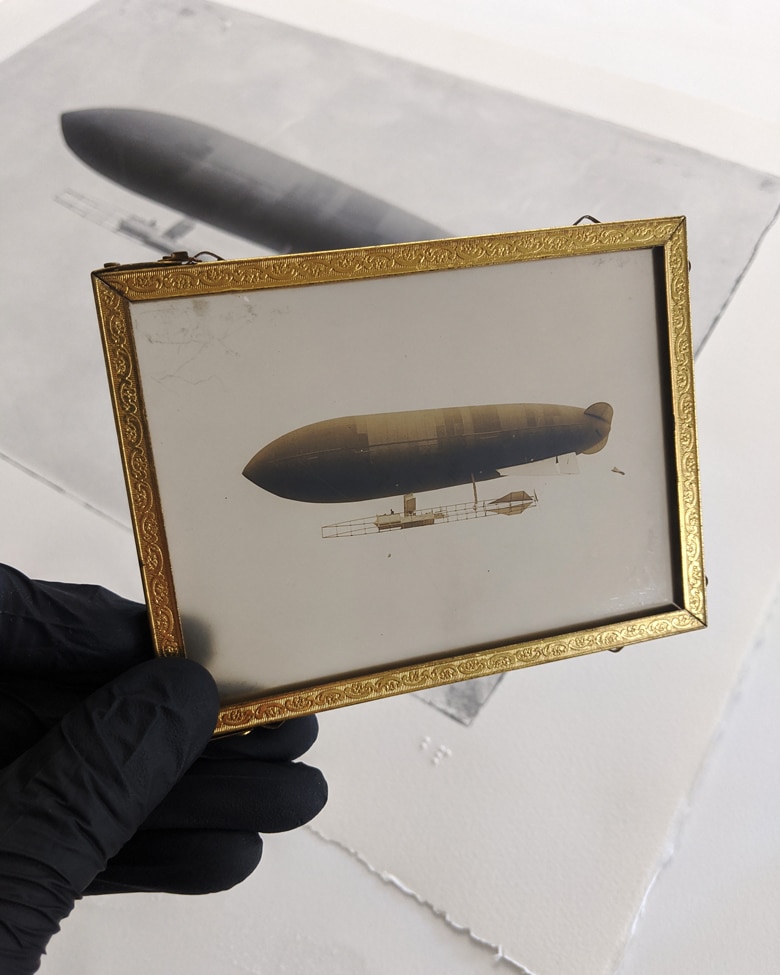 blackprint edition - ZODIAC Dirigible ca.1910, Limited edition numbered - detail